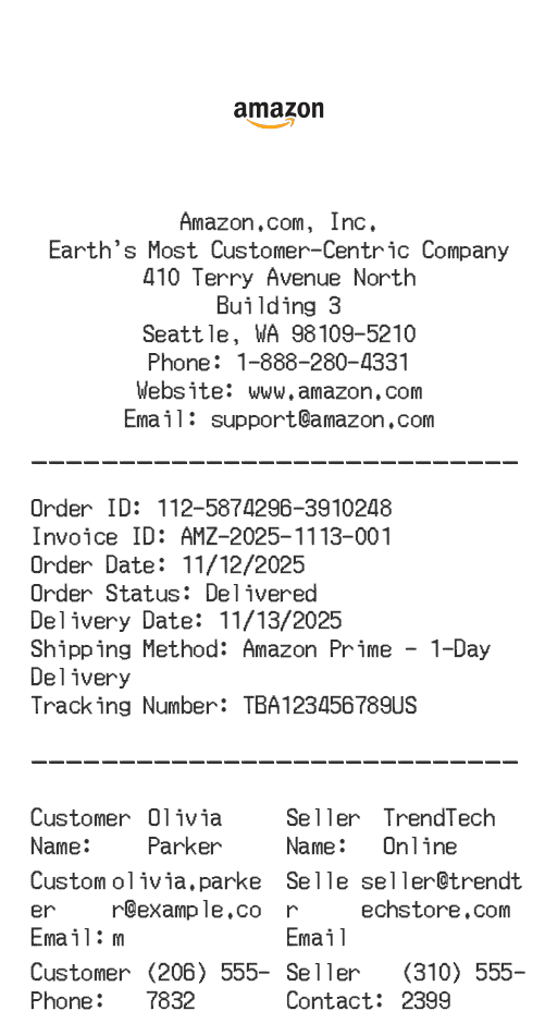 Amazon Receipt Logo