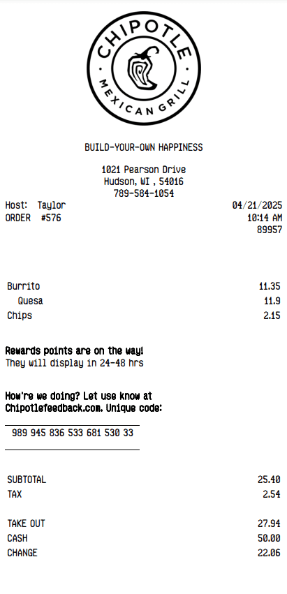 Receipt Image