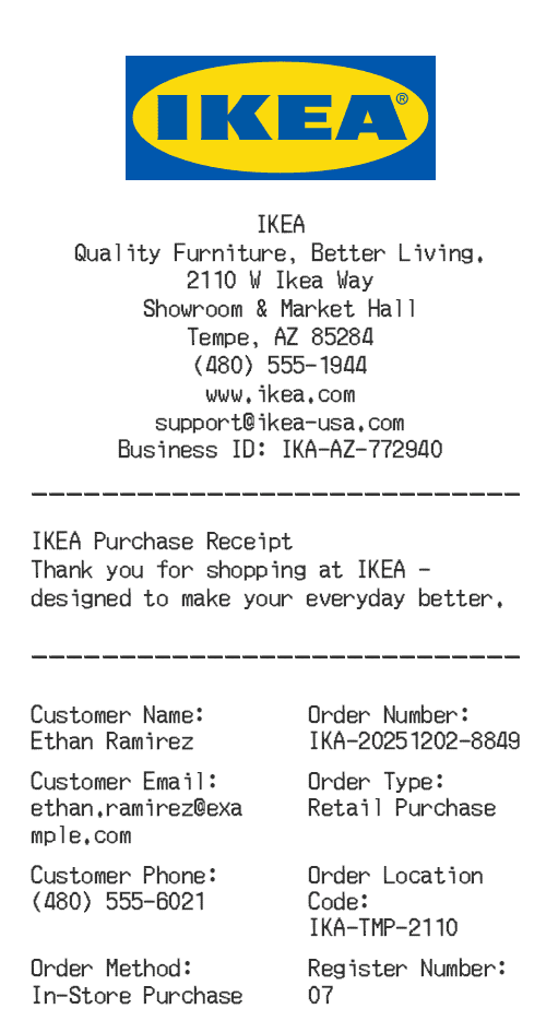 Ikea Receipt Logo