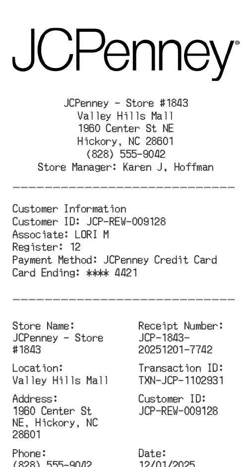 Jc Penney Receipt Logo