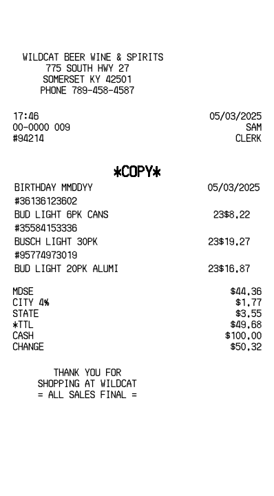 Receipt Image