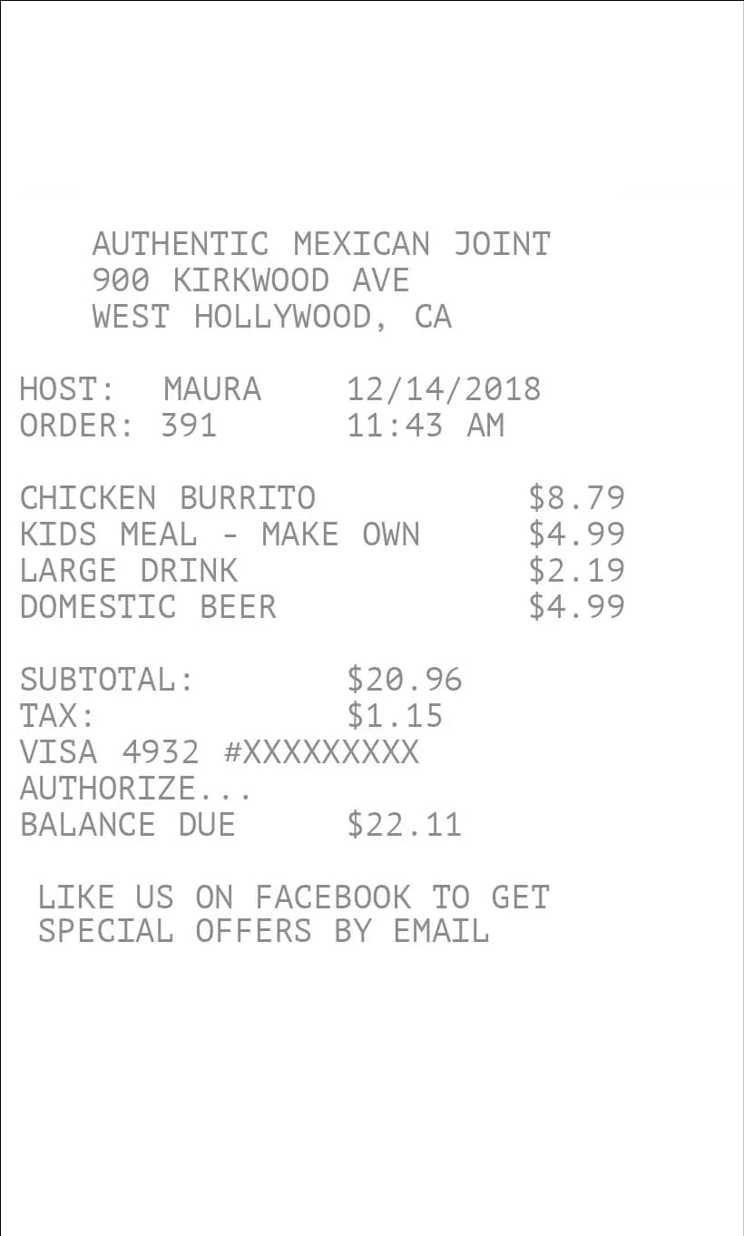Receipt Image