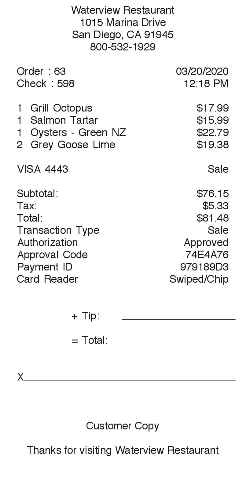 Receipt Image