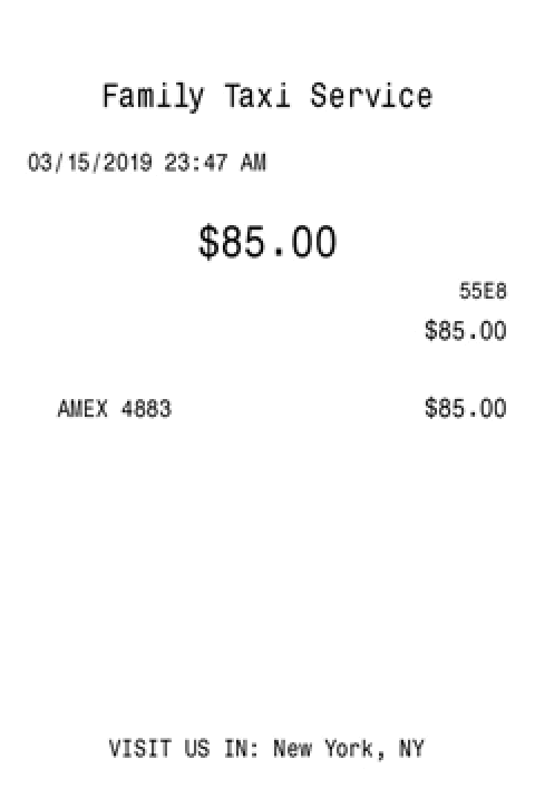 Taxi / Cab Receipt Logo