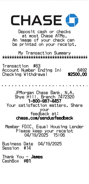 Chase-ATM Receipt Logo