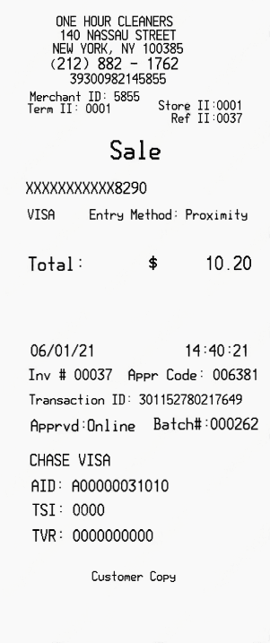 Cleaning Receipt Logo