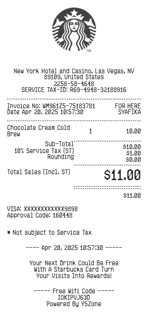 Starbucks Receipt Logo