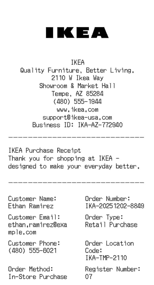 Ikea Receipt Logo