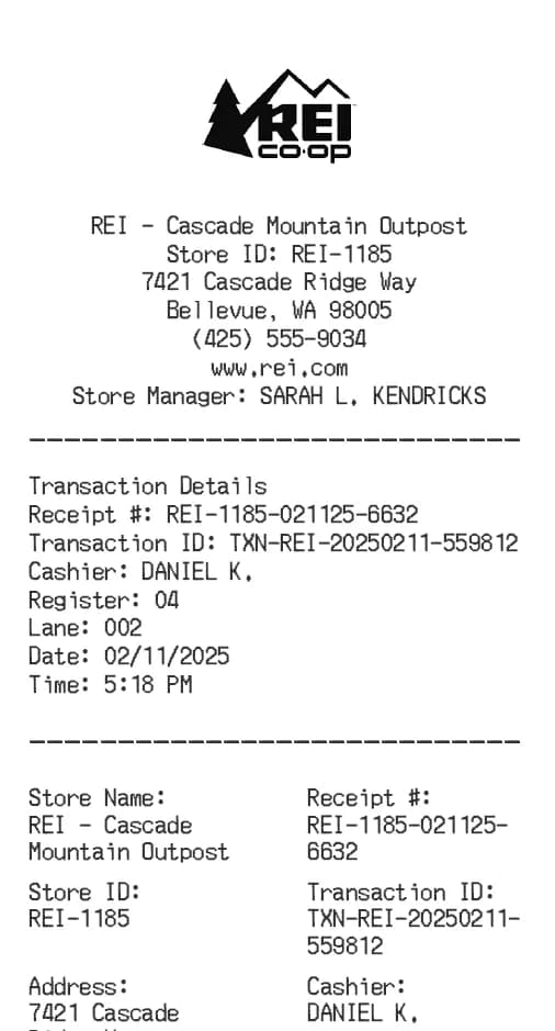 Rei Receipt Logo