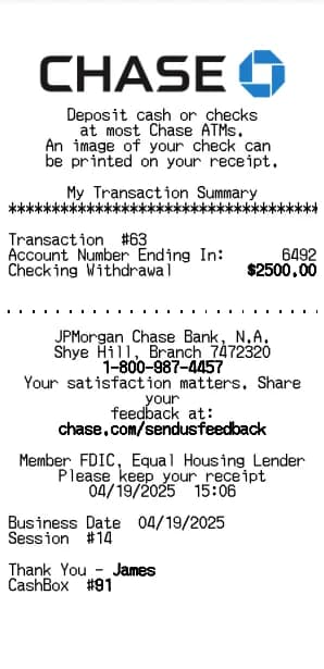 Chase-ATM Receipt Logo