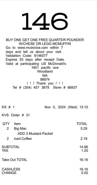McDonalds Quittungslogo