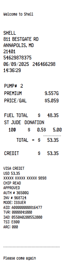 Gas & fuel receipt generator - Create gas & fuel receipt from multiple ...
