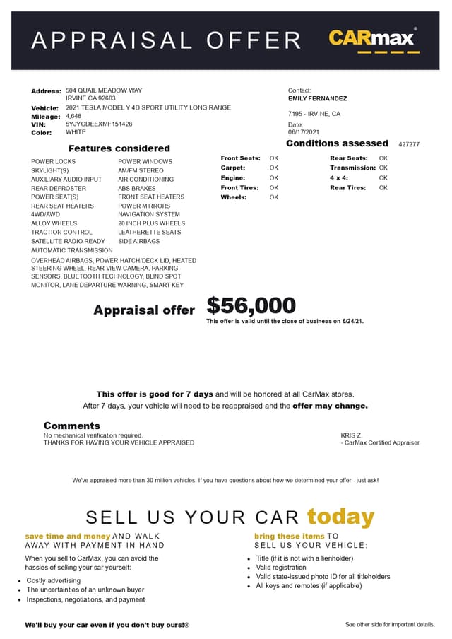 Carmax 영수증 로고